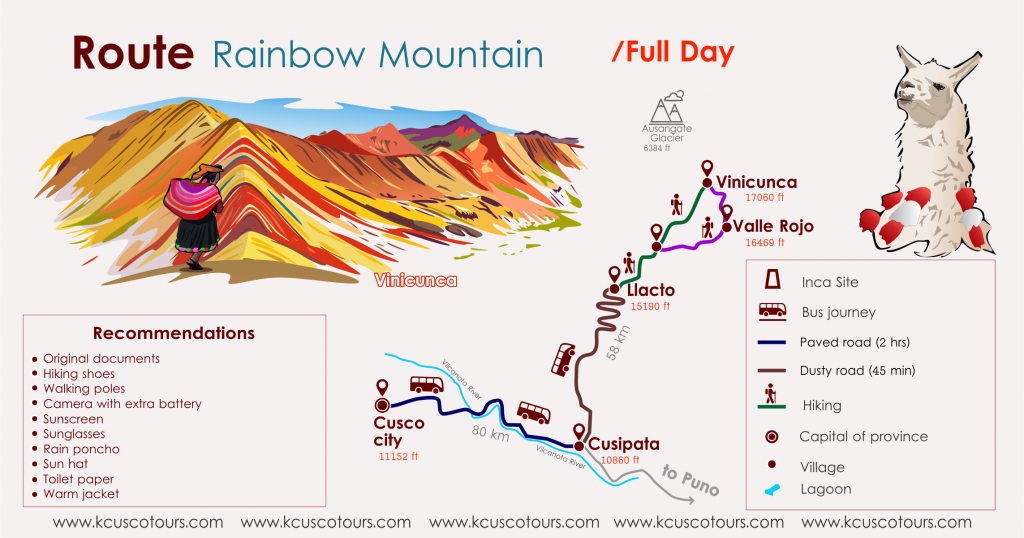 Rainbow Mountain Peru Map Location - United States Map